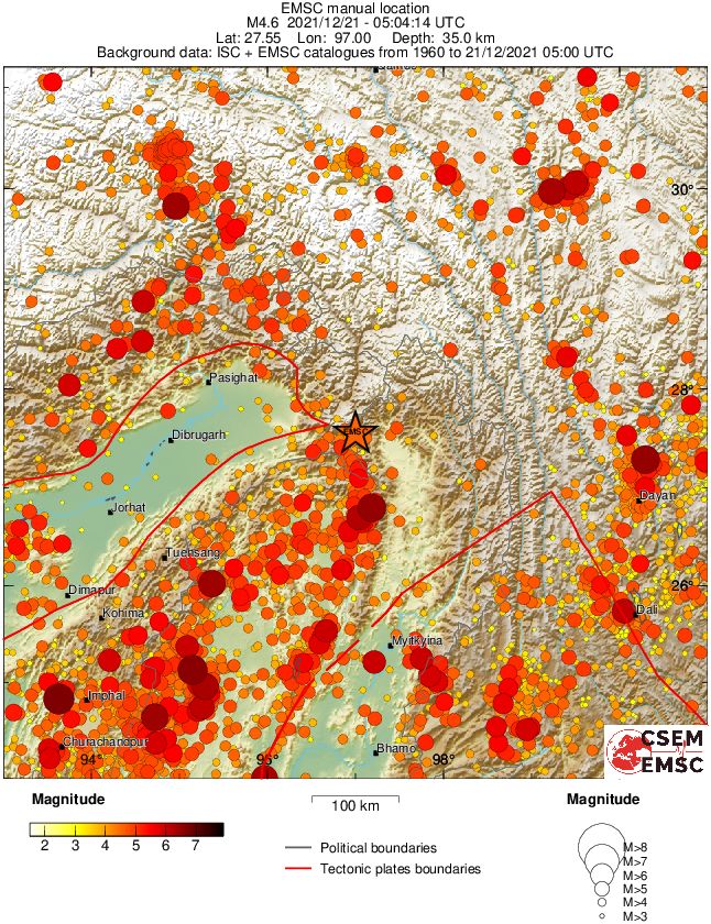 regional magnitude historical seismicity