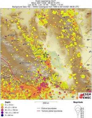 regional historical seismicity