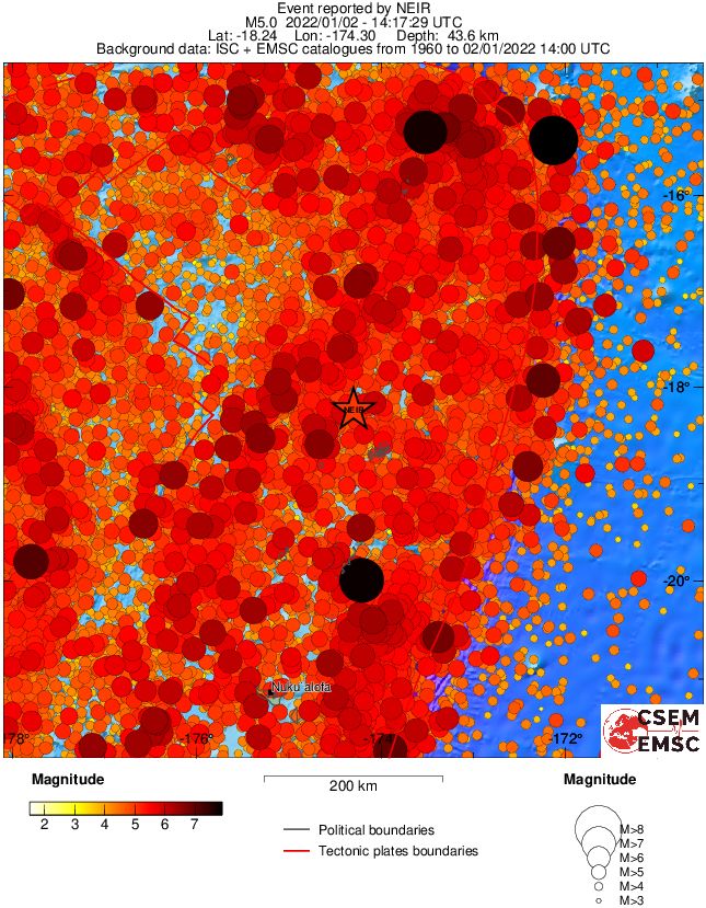 regional magnitude historical seismicity