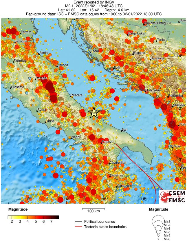regional magnitude historical seismicity