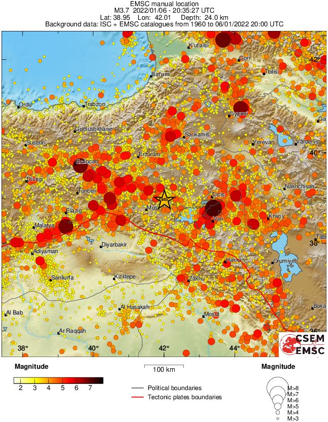 regional magnitude historical seismicity
