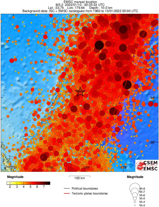 regional magnitude historical seismicity