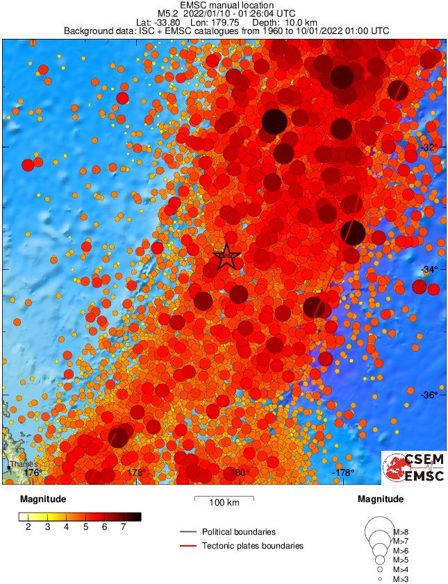 regional magnitude historical seismicity