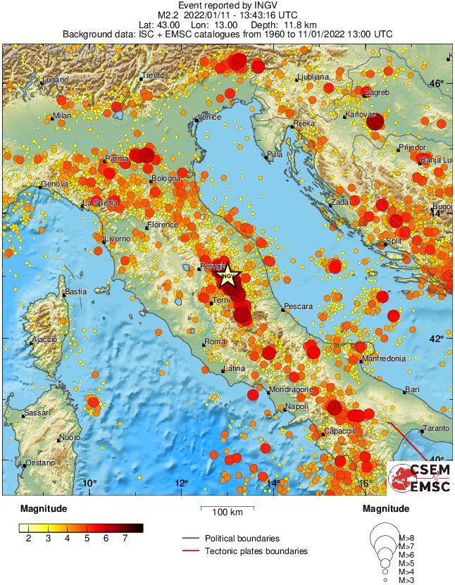 regional magnitude historical seismicity