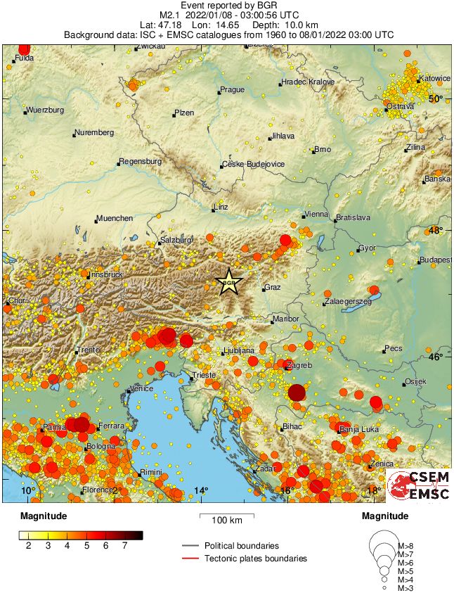 regional magnitude historical seismicity