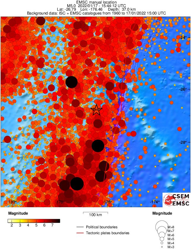 regional magnitude historical seismicity