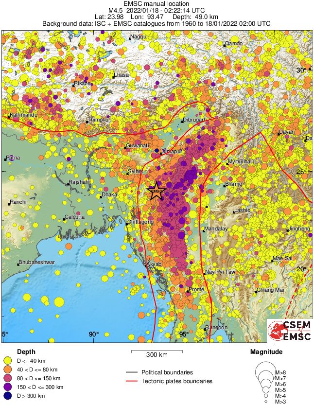 wide historical seismicity