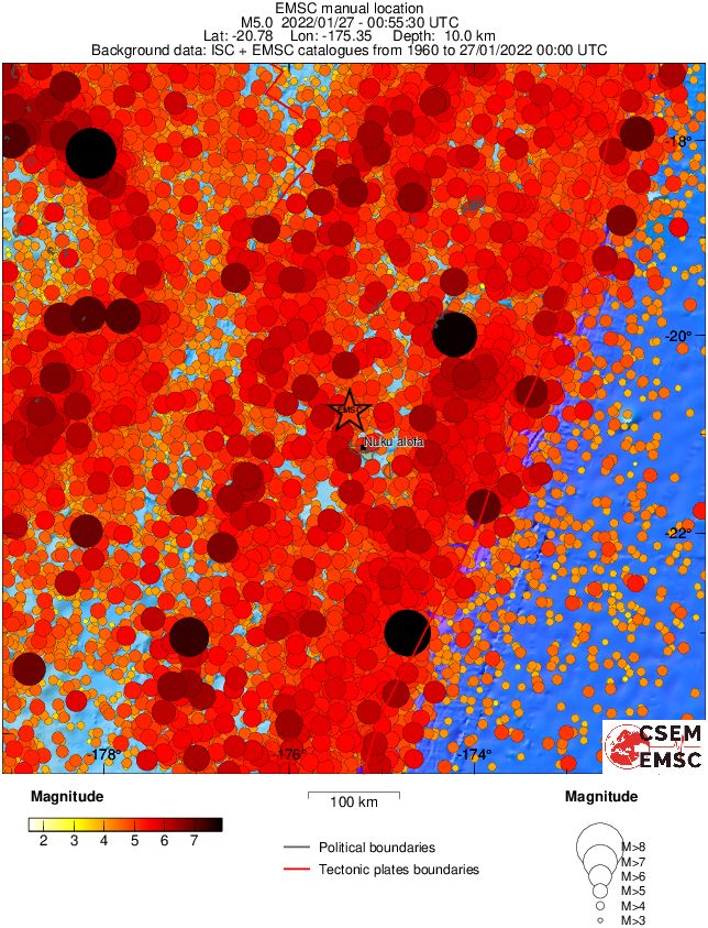 regional magnitude historical seismicity