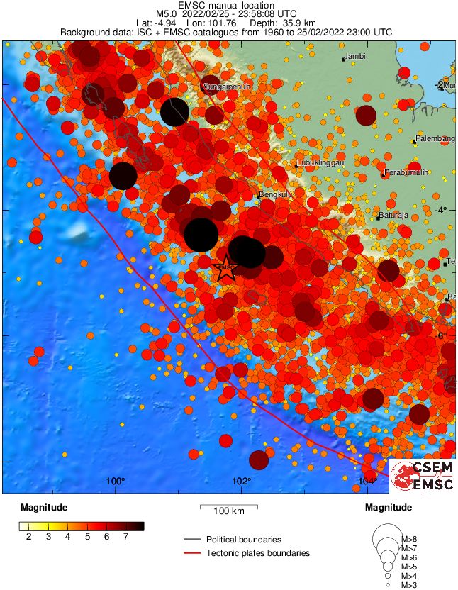 regional magnitude historical seismicity