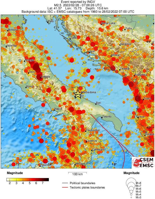 regional magnitude historical seismicity
