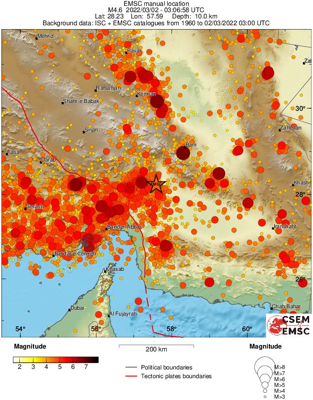 regional magnitude historical seismicity