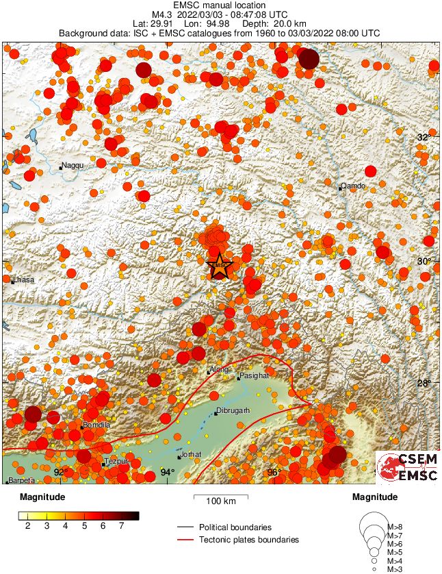 regional magnitude historical seismicity