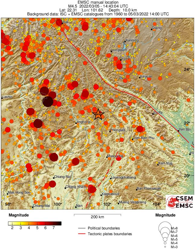 regional magnitude historical seismicity