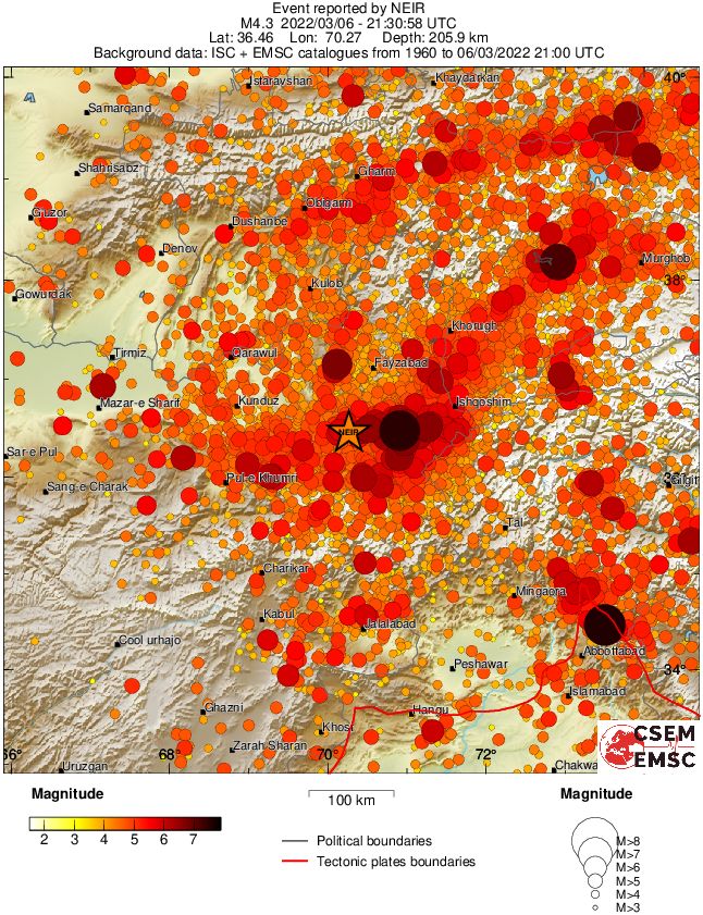 regional magnitude historical seismicity