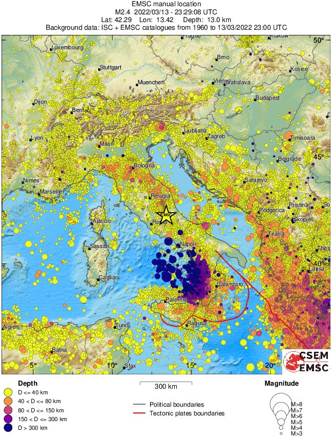 wide historical seismicity