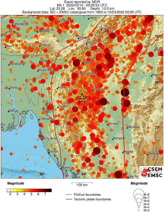 regional magnitude historical seismicity