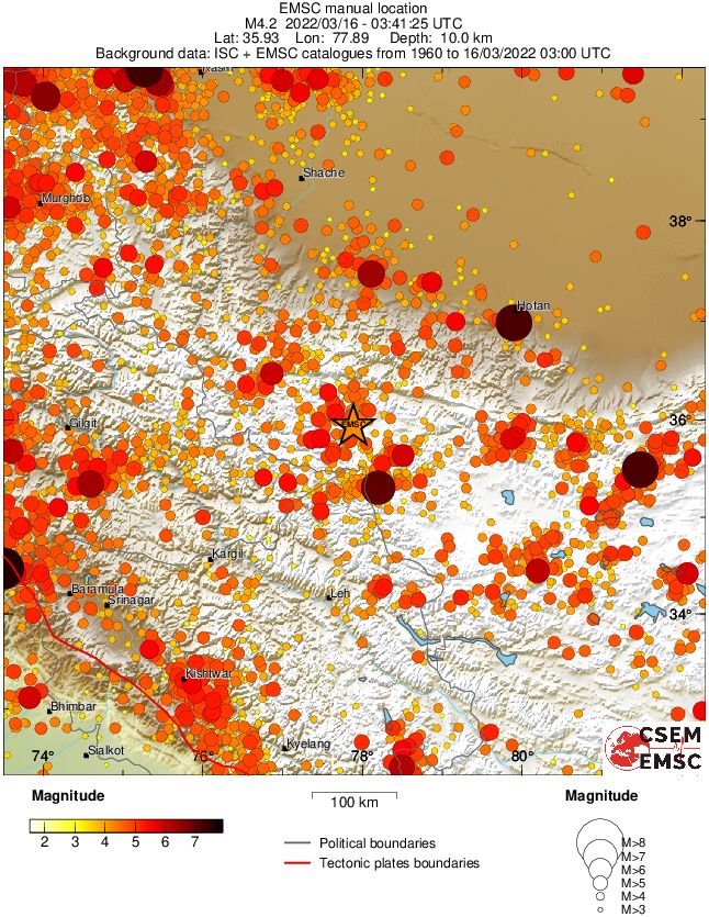 regional magnitude historical seismicity
