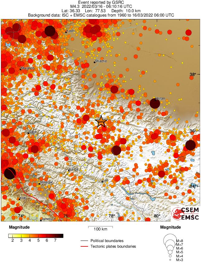 regional magnitude historical seismicity