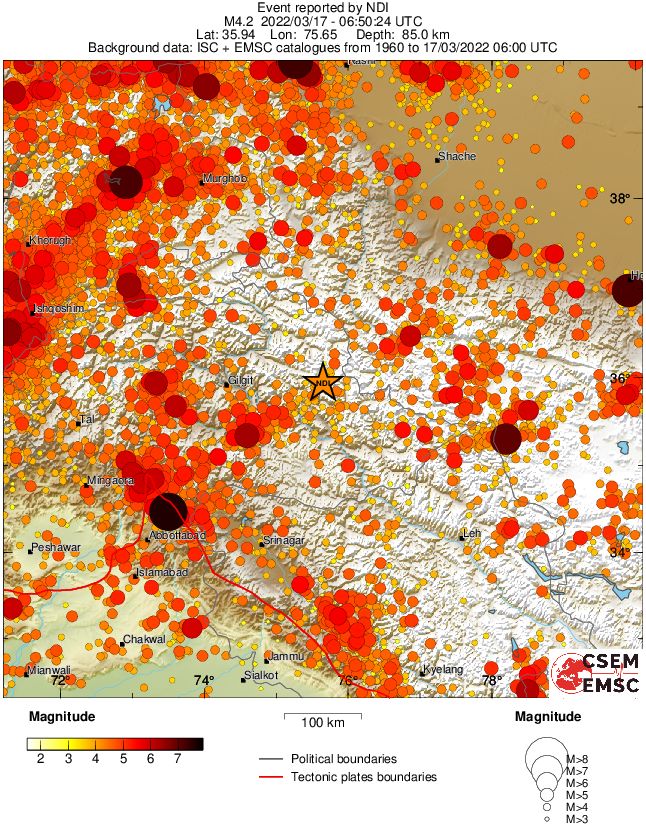 regional magnitude historical seismicity