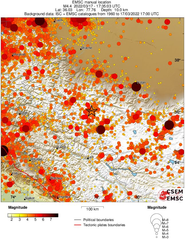 regional magnitude historical seismicity
