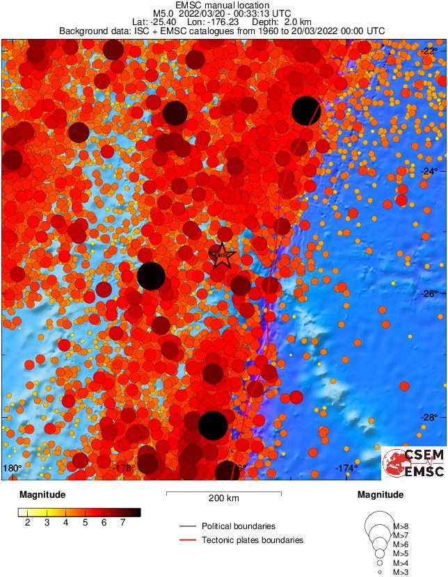 regional magnitude historical seismicity