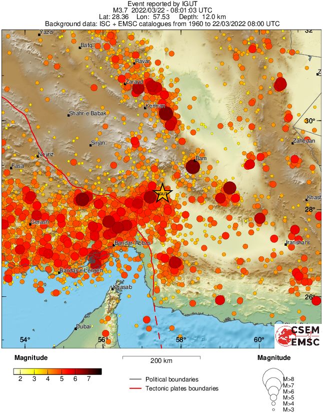 regional magnitude historical seismicity