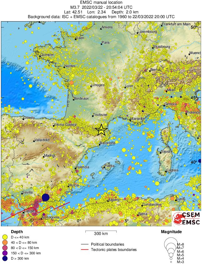 wide historical seismicity