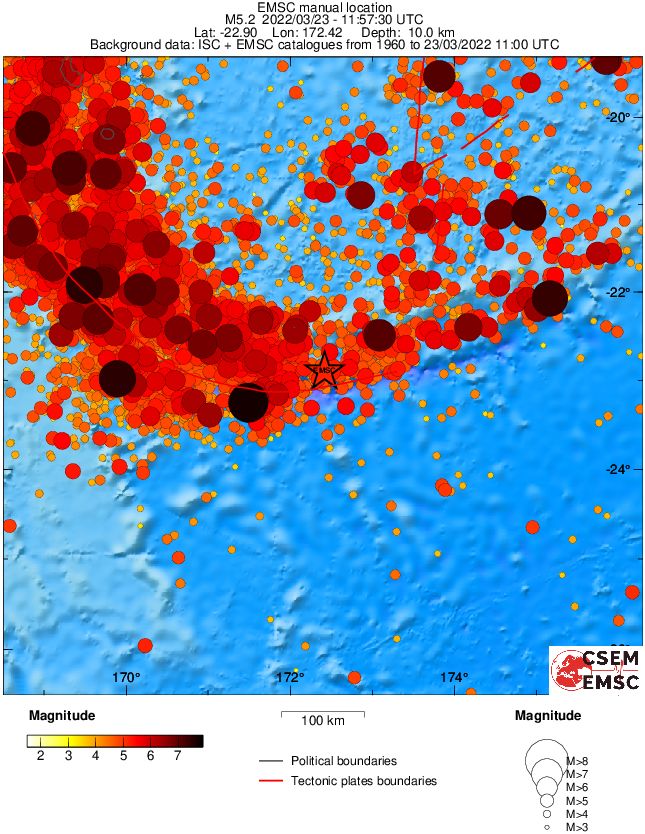 regional magnitude historical seismicity