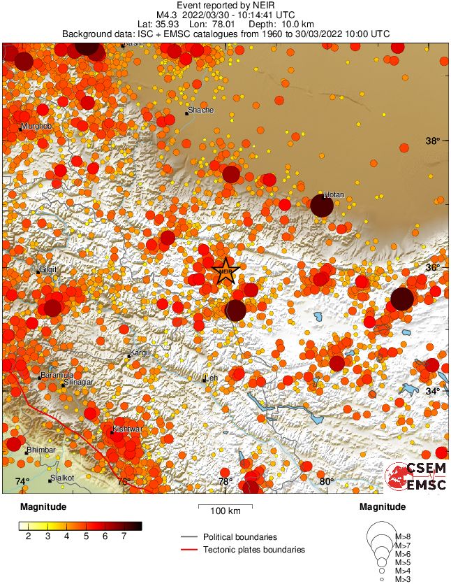 regional magnitude historical seismicity