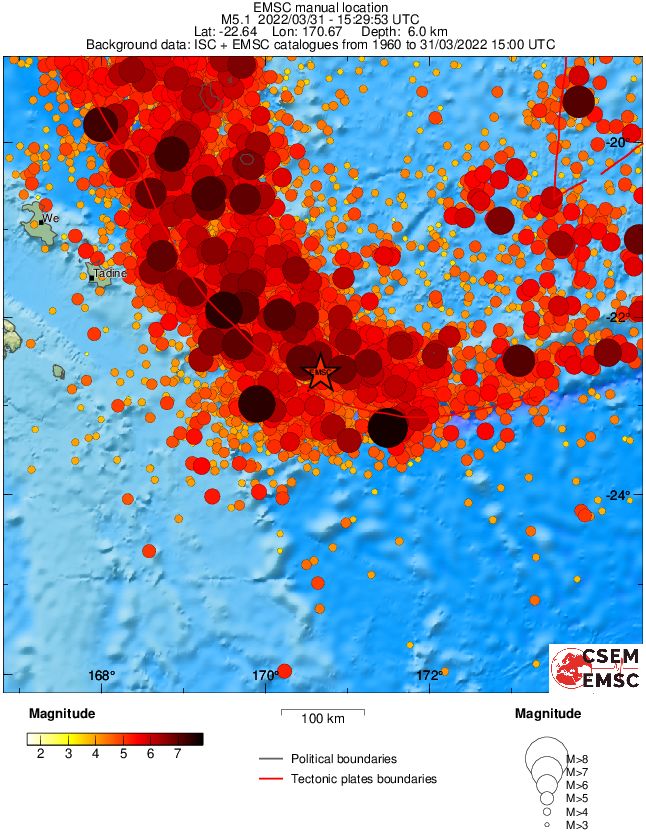 regional magnitude historical seismicity
