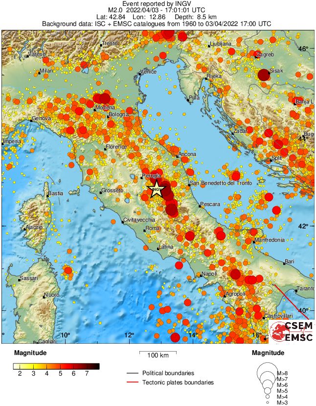 regional magnitude historical seismicity