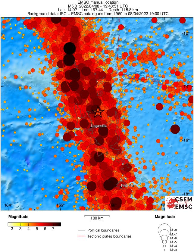 regional magnitude historical seismicity