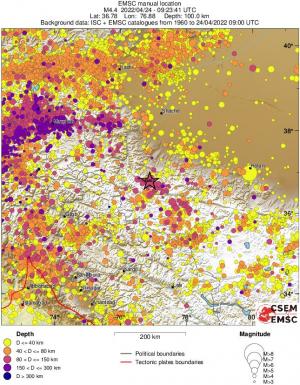 regional historical seismicity