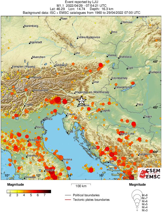 regional magnitude historical seismicity