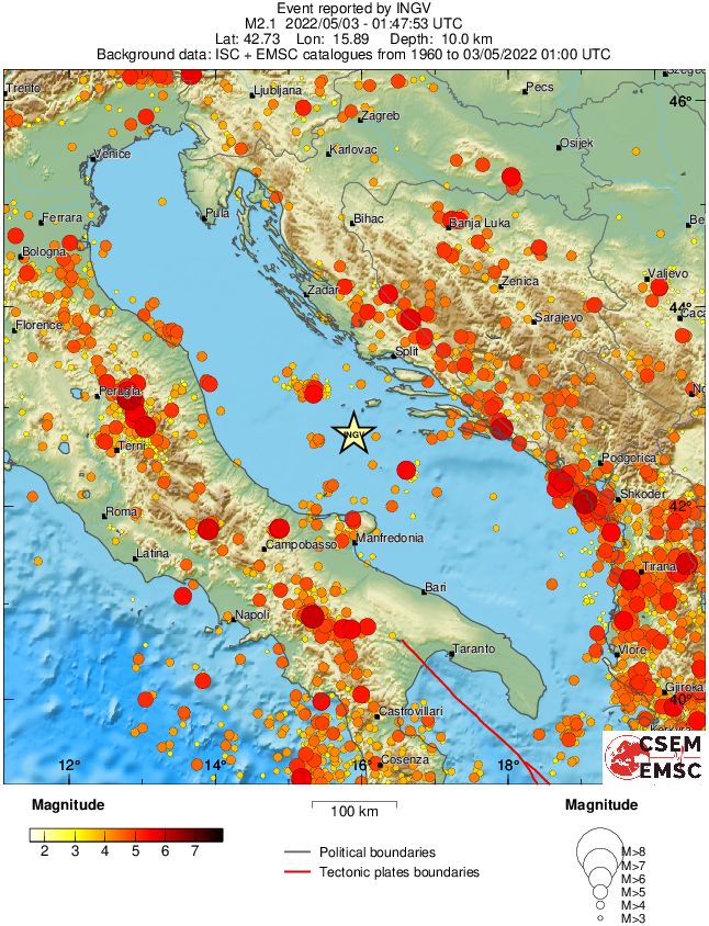regional magnitude historical seismicity