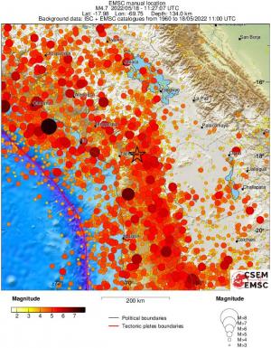 regional magnitude historical seismicity