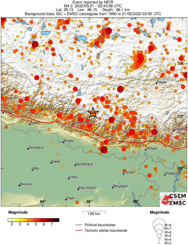 regional magnitude historical seismicity