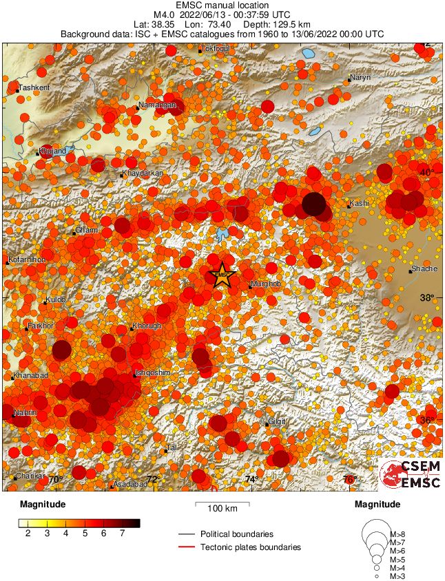 regional magnitude historical seismicity