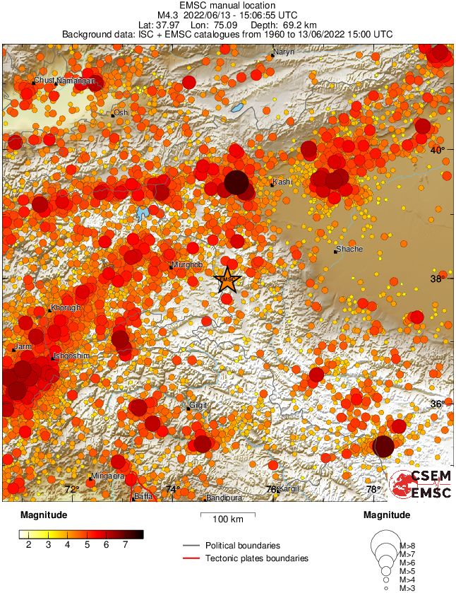regional magnitude historical seismicity