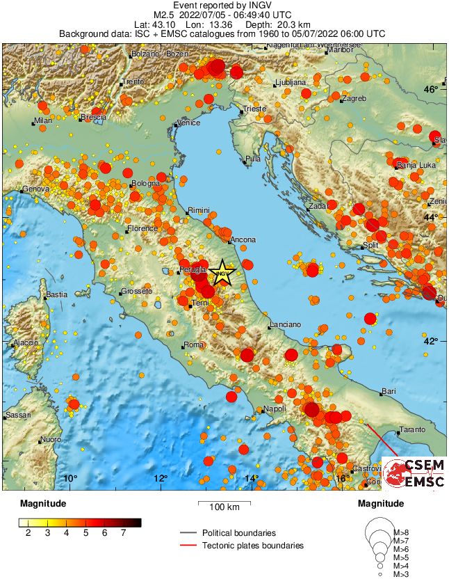 regional magnitude historical seismicity