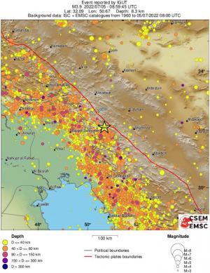 regional historical seismicity