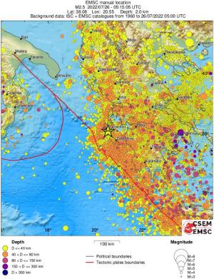 regional historical seismicity