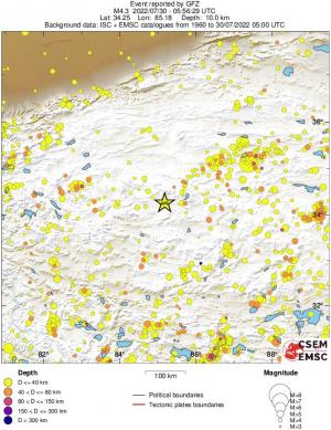 regional historical seismicity
