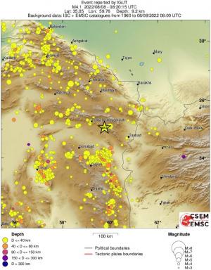 regional historical seismicity