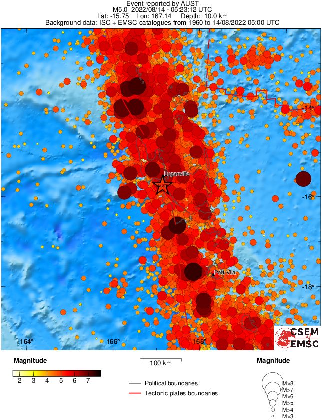 regional magnitude historical seismicity