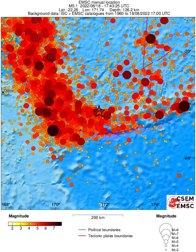 regional magnitude historical seismicity