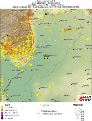regional historical seismicity