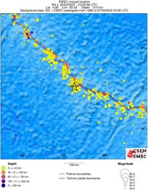 regional historical seismicity