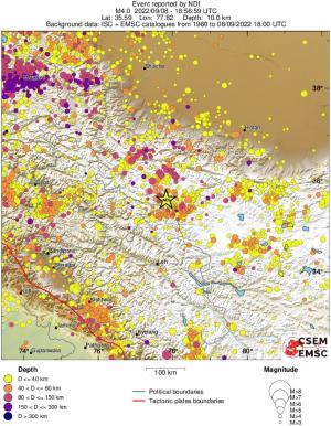 regional historical seismicity