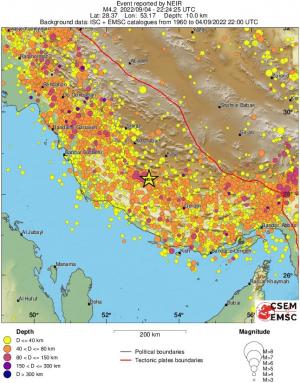 regional historical seismicity
